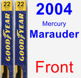 Front Wiper Blade Pack for 2004 Mercury Marauder - Premium