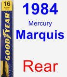 Rear Wiper Blade for 1984 Mercury Marquis - Premium