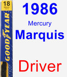 Driver Wiper Blade for 1986 Mercury Marquis - Premium