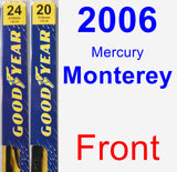 Front Wiper Blade Pack for 2006 Mercury Monterey - Premium