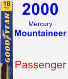 Passenger Wiper Blade for 2000 Mercury Mountaineer - Premium