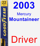 Driver Wiper Blade for 2003 Mercury Mountaineer - Premium