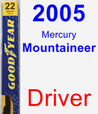 Driver Wiper Blade for 2005 Mercury Mountaineer - Premium