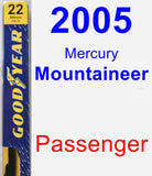 Passenger Wiper Blade for 2005 Mercury Mountaineer - Premium