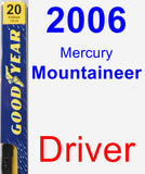 Driver Wiper Blade for 2006 Mercury Mountaineer - Premium