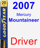 Driver Wiper Blade for 2007 Mercury Mountaineer - Premium