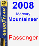 Passenger Wiper Blade for 2008 Mercury Mountaineer - Premium