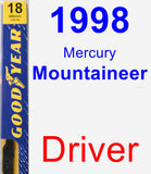 Driver Wiper Blade for 1998 Mercury Mountaineer - Premium