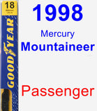 Passenger Wiper Blade for 1998 Mercury Mountaineer - Premium