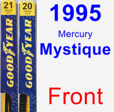 Front Wiper Blade Pack for 1995 Mercury Mystique - Premium