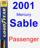 Passenger Wiper Blade for 2001 Mercury Sable - Premium