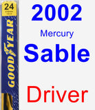 Driver Wiper Blade for 2002 Mercury Sable - Premium