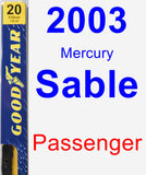 Passenger Wiper Blade for 2003 Mercury Sable - Premium