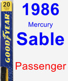 Passenger Wiper Blade for 1986 Mercury Sable - Premium