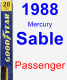 Passenger Wiper Blade for 1988 Mercury Sable - Premium