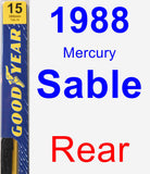 Rear Wiper Blade for 1988 Mercury Sable - Premium