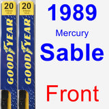 Front Wiper Blade Pack for 1989 Mercury Sable - Premium