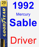 Driver Wiper Blade for 1992 Mercury Sable - Premium