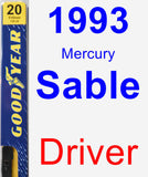 Driver Wiper Blade for 1993 Mercury Sable - Premium