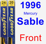 Front Wiper Blade Pack for 1996 Mercury Sable - Premium