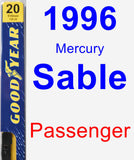 Passenger Wiper Blade for 1996 Mercury Sable - Premium