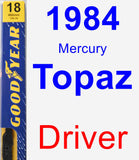 Driver Wiper Blade for 1984 Mercury Topaz - Premium