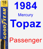 Passenger Wiper Blade for 1984 Mercury Topaz - Premium