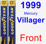 Front Wiper Blade Pack for 1999 Mercury Villager - Premium