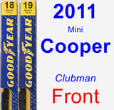 Front Wiper Blade Pack for 2011 Mini Cooper - Premium