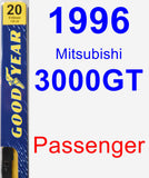 Passenger Wiper Blade for 1996 Mitsubishi 3000GT - Premium