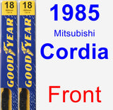 Front Wiper Blade Pack for 1985 Mitsubishi Cordia - Premium