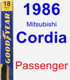 Passenger Wiper Blade for 1986 Mitsubishi Cordia - Premium