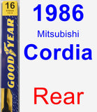 Rear Wiper Blade for 1986 Mitsubishi Cordia - Premium