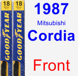 Front Wiper Blade Pack for 1987 Mitsubishi Cordia - Premium