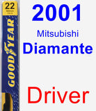 Driver Wiper Blade for 2001 Mitsubishi Diamante - Premium