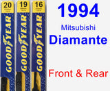 Front & Rear Wiper Blade Pack for 1994 Mitsubishi Diamante - Premium