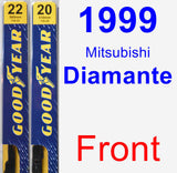 Front Wiper Blade Pack for 1999 Mitsubishi Diamante - Premium