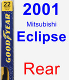 Rear Wiper Blade for 2001 Mitsubishi Eclipse - Premium
