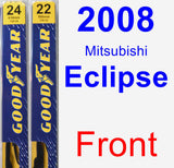 Front Wiper Blade Pack for 2008 Mitsubishi Eclipse - Premium