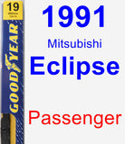 Passenger Wiper Blade for 1991 Mitsubishi Eclipse - Premium