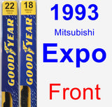 Front Wiper Blade Pack for 1993 Mitsubishi Expo - Premium