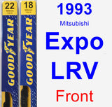 Front Wiper Blade Pack for 1993 Mitsubishi Expo LRV - Premium