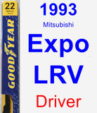 Driver Wiper Blade for 1993 Mitsubishi Expo LRV - Premium