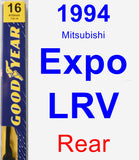 Rear Wiper Blade for 1994 Mitsubishi Expo LRV - Premium