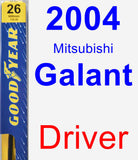 Driver Wiper Blade for 2004 Mitsubishi Galant - Premium