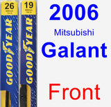 Front Wiper Blade Pack for 2006 Mitsubishi Galant - Premium