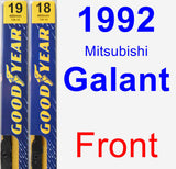 Front Wiper Blade Pack for 1992 Mitsubishi Galant - Premium