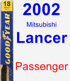 Passenger Wiper Blade for 2002 Mitsubishi Lancer - Premium