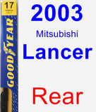 Rear Wiper Blade for 2003 Mitsubishi Lancer - Premium