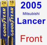 Front Wiper Blade Pack for 2005 Mitsubishi Lancer - Premium